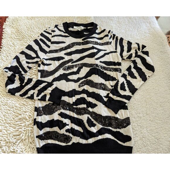 Forever 21 sequins long sleeve sweater Sz M - Picture 13 of 16